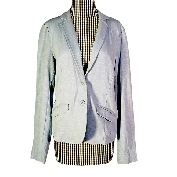 Tom Tailor Cotton Blazer Light Blue  Size Large Women's Work Wear - Picture 1 of 4